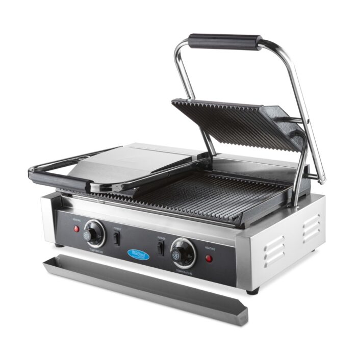 Kontaktgrill – sooniline – kahekordne grillplaat – 2 x 22 cm - Image 8