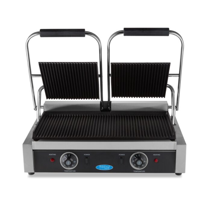 Kontaktgrill – sooniline – kahekordne grillplaat – 2 x 22 cm - Image 2