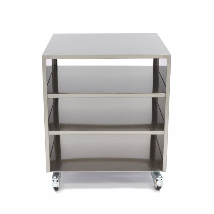 Roostevabast terasest masinalaua – 60 x 60 cm – kandevõime 120 kg – ratastel - Image 2