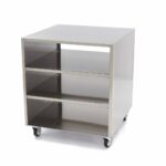 Roostevabast terasest masinalaua – 60 x 60 cm – kandevõime 120 kg – ratastel - Image 4