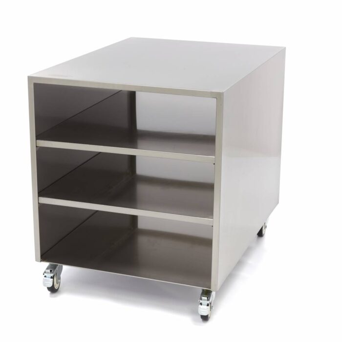 Roostevabast terasest masinalaua - 60 x 80 cm - kandevõime 120 kg - ratastel - Image 1
