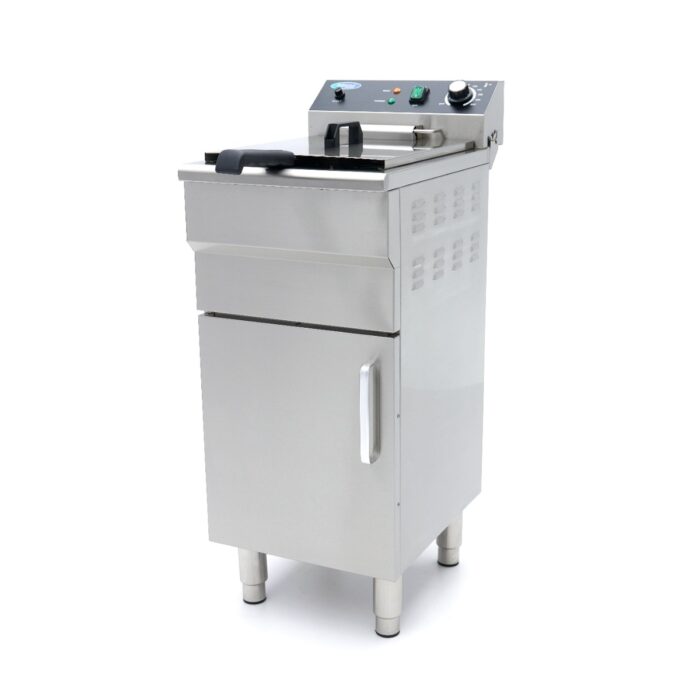 Friteerimismasin – 16 l – 1 korv – äravoolukraani ja alusega – 230 V - Image 1