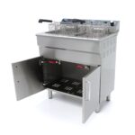 Fritüür – 2 x 16 l – 2 korvi – äravoolukraani ja alusega – 230 V - Image 14