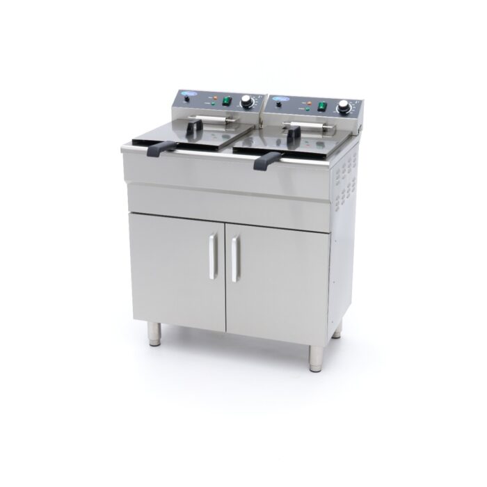 Fritüür – 2 x 16 l – 2 korvi – äravoolukraani ja alusega – 230 V - Image 4