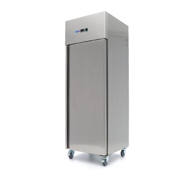 Külmkapp – 400 l – 3 reguleeritavat riiulit – roostevaba teras – ratastel - Image 1
