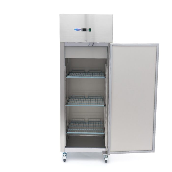 Külmkapp – 400 l – 3 reguleeritavat riiulit – roostevaba teras – ratastel - Image 4
