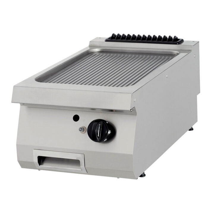 Premium-grillplaat – sooniline kroom – ühekordne – sügavus 90 cm – gaas - Image 1