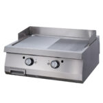 Premium-grillplaat – pooleldi sooniline kroom – kaheosaline – sügavus 90 cm – elektriline