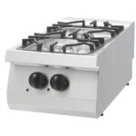 Raskete tööde pliit – 2 põletit – üheosaline – sügavus 70 cm – 13,5 kW – gaas