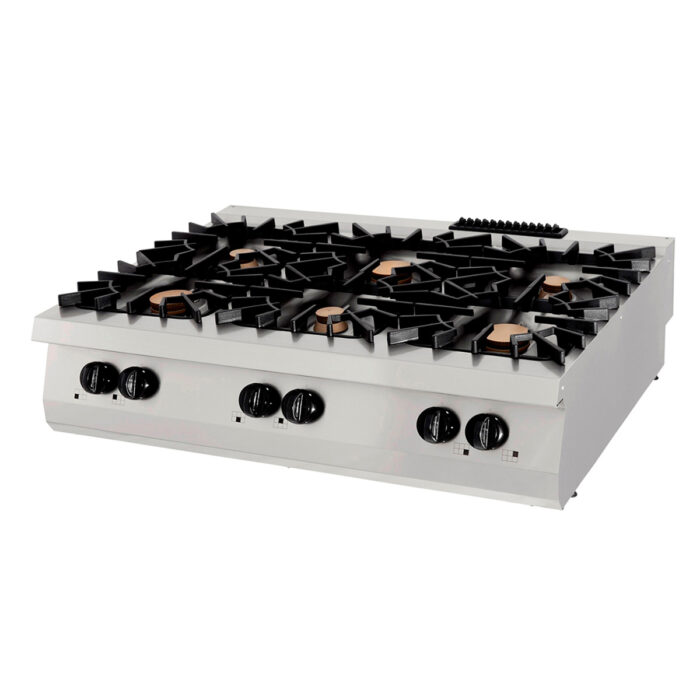 Premium-pliit – 6 põletit – kolmekordne – sügavus 90 cm – gaas - Image 1