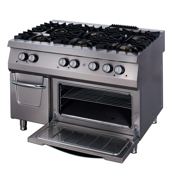 Premium-pliit – 6 põletit – kolmekordne – sügavus 90 cm – koos ahjuga – gaas - Image 1