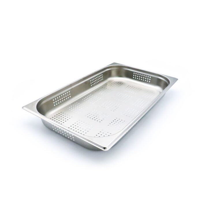 Gastronormi konteiner – 1/1 GN – sügavus 6,5 cm – roostevaba teras – perforeeritud - Image 1