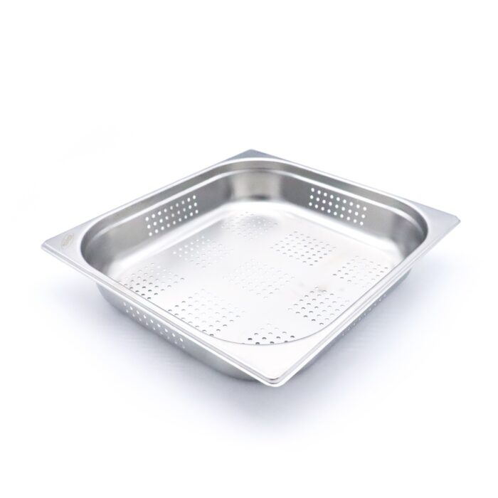 Gastronormi konteiner – 2/3 GN – sügavus 6,5 cm – roostevaba teras – perforeeritud - Image 1