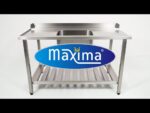 Nõudepesumasina laud – 160 x 75 cm – vasakpoolne – valamu ja tagaseinaga – koos hoiustamisriiuliga - Image 5