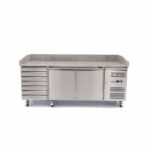 Pitsa ettevalmistamise külmik – 202 cm – 2 ust – mahutab 5 x 1/6 GN – 7 sahtlit - Image 2