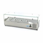 Lauapealne ettevalmistus-külmik – 120 cm – mahutab 4 x 1/3 GN
