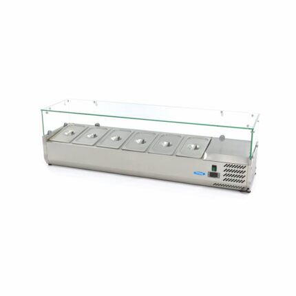 Lauapealne ettevalmistus-külmik – 150 cm – mahutab 6 x 1/3 GN