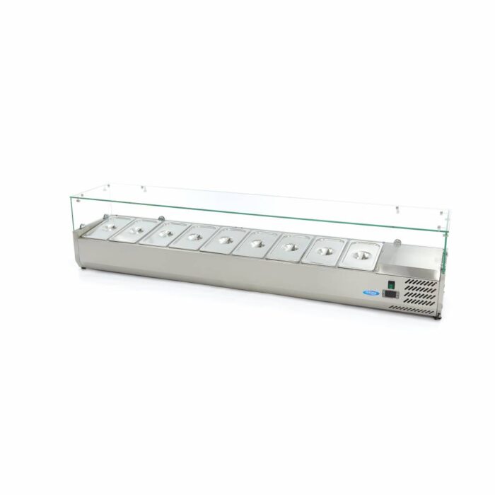 Lauapealne ettevalmistus-külmik – 200 cm – mahutab 9 x 1/3 GN - Image 1