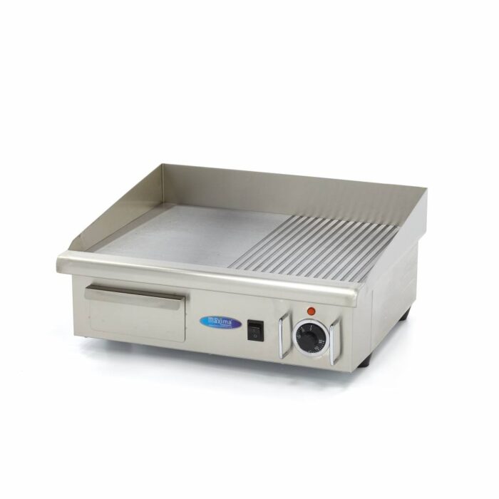Grillplaat – pooleldi sooniline – 55 cm – koos tilgakogujaga - Image 1