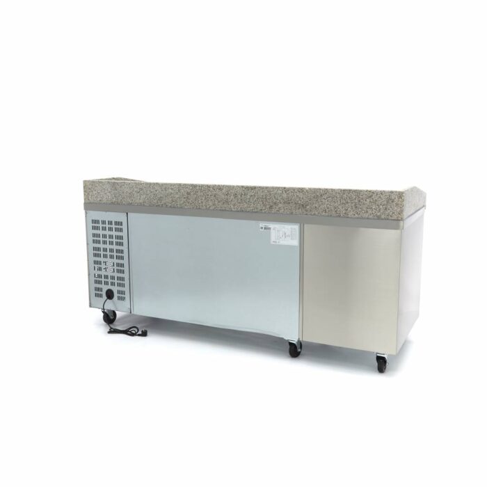 Pitsa ettevalmistamise külmik – 202 cm – 2 ust – mahutab 5 x 1/6 GN – 7 sahtlit - Image 4