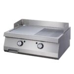Raskete tööde jaoks mõeldud grillplaat – pooleldi sooniline kroom – kahekordne – sügavus 70 cm – elektriline