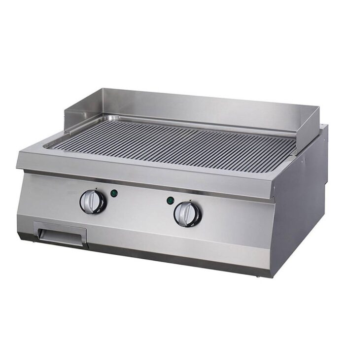Raskete tööde jaoks mõeldud grillplaat – sooniline kroom – kahekordne – sügavus 70 cm – elektriline - Image 1
