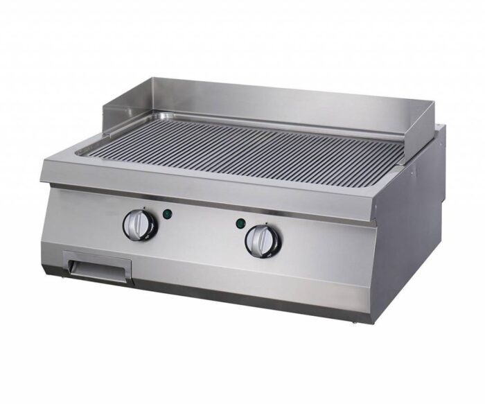 Raskete tööde jaoks mõeldud grillplaat – soonitud kroom – kahekordne – sügavus 70 cm – gaas - Image 1