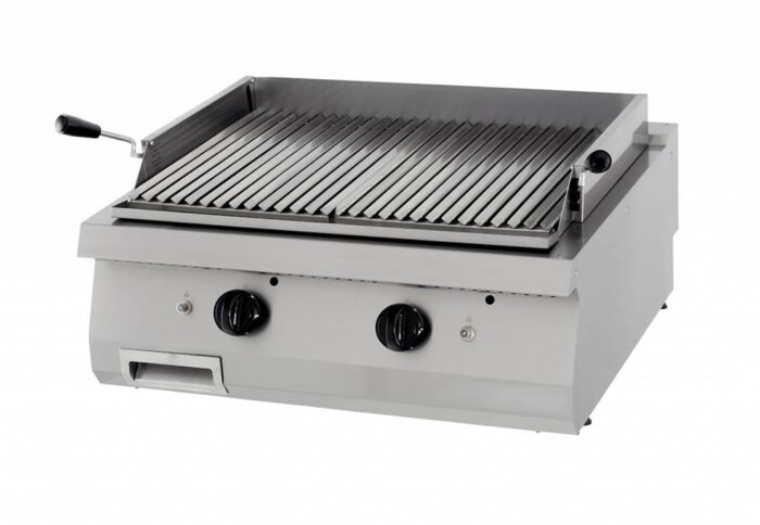 Raskete tööde jaoks mõeldud laavakivigrill – kahekordne – sügavus 70 cm – gaas - Image 1
