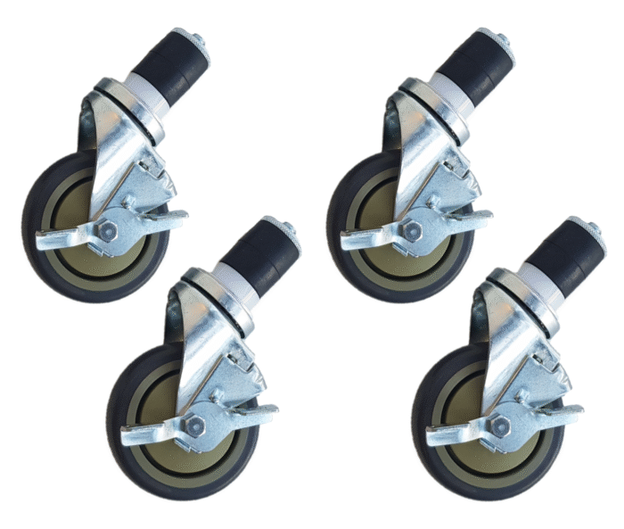 Töölaua rattad 4 tk – piduritega – 5 tolli / 12,7 cm - Image 1