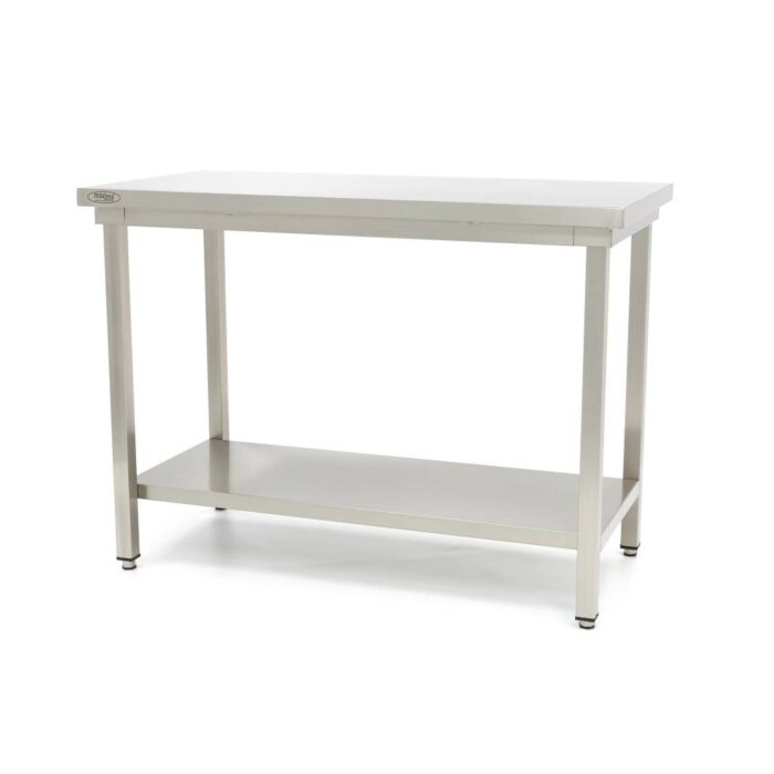 Roostevabast terasest laud – 120 x 60 cm – reguleeritava kõrgusega – hoiuruumiga - Image 1