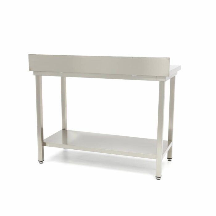 Roostevabast terasest laud – 100 x 70 cm – reguleeritav kõrgus – tagaseinaga - Image 4