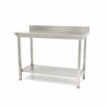 Roostevabast terasest laud – 100 x 70 cm – reguleeritav kõrgus – tagaseinaga - Image 2