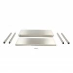 Roostevabast terasest laud – 180 x 60 cm – reguleeritava kõrgusega – koos hoiustamisriiuliga - Image 4