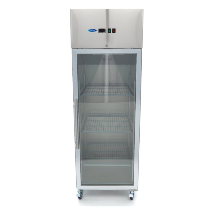 Külmik – 600 l – 3 reguleeritavat riiulit (2/1GN) – roostevaba teras – klaasuksega - Image 2
