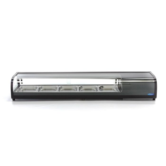 Sushi ja tapas vitriin – 132 l – sisaldab 5 x 1/2 GN – lauale asetatav - Image 2