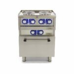 Tööstuslik pliit – 4 põletit – elektriline – kahekordne – sügavus 60 cm – ahjuga - Image 2