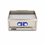 Tööstusliku kvaliteediga grillplaat – sile – kaheosaline – sügavus 60 cm – elektriline – 400 V - Image 2