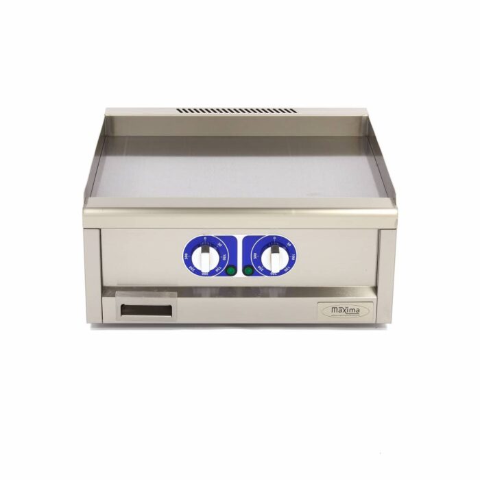Tööstusliku kvaliteediga grillplaat – sile – kaheosaline – sügavus 60 cm – elektriline – 400 V - Image 2