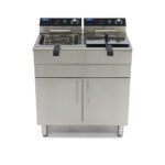 Fritüür – 2 x 16 l – 2 korvi – äravoolukraani ja alusega – 400 V - Image 2
