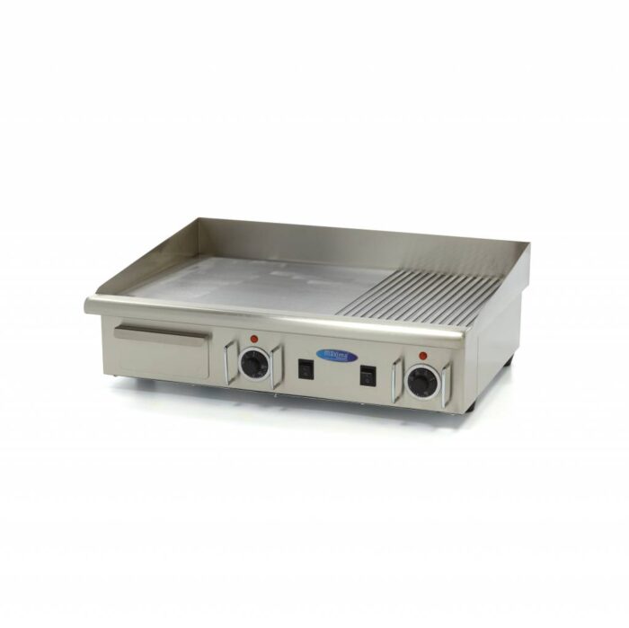 Grillplaat – pooleldi sooniline – 73 cm – koos tilgakogujaga – 400 V - Image 1