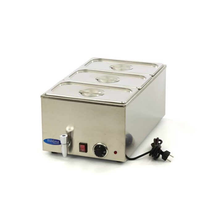 Bain Marie – kraaniga – koos 3 x 1/3 GN komplektiga – elektriline - Image 1