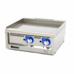 Tööstusliku kvaliteediga grillplaat – sile – kaheosaline – sügavus 60 cm – gaas