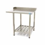 Nõudepesumasina laud – 120 x 75 cm – paremal – tagaseina ja riiuliga