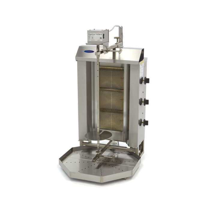 Kebabi grill – 3 põletit – 30 kg liha – gaas - Image 1