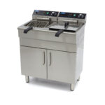 Fritüür – 2 x 16 l – 2 korvi – äravoolukraani ja alusega – 400 V
