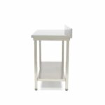 Roostevabast terasest laud – 60 x 60 cm – reguleeritava kõrgusega – tagaseina ja hoiukapiga - Image 3