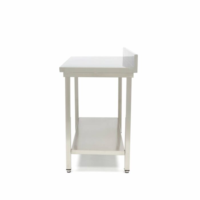 Roostevabast terasest laud – 120 x 60 cm – reguleeritav kõrgus – tagaseinaga ja hoiuruumiga - Image 3
