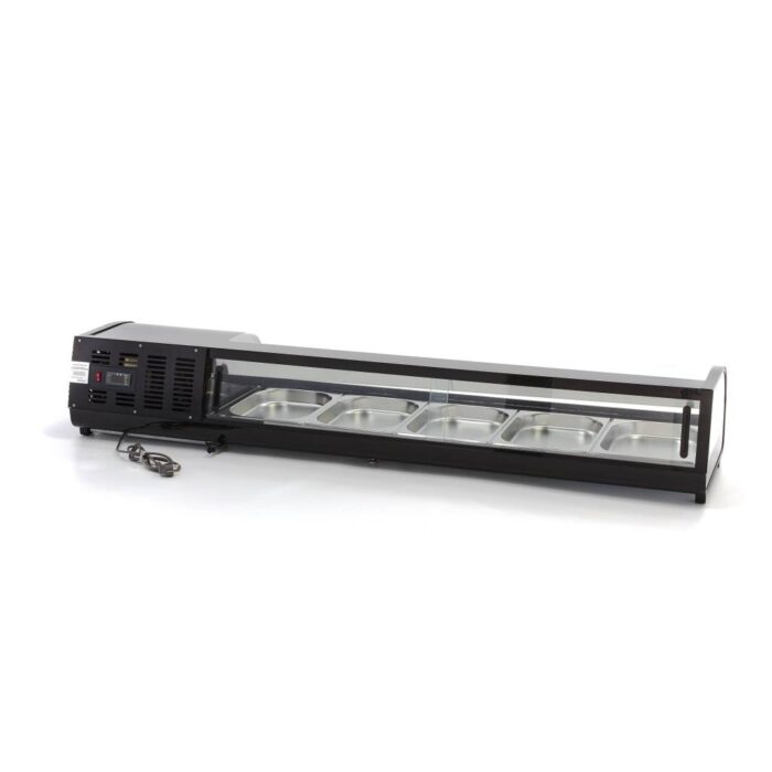 Sushi ja tapas vitriin – 132 l – sisaldab 5 x 1/2 GN – lauale asetatav - Image 4
