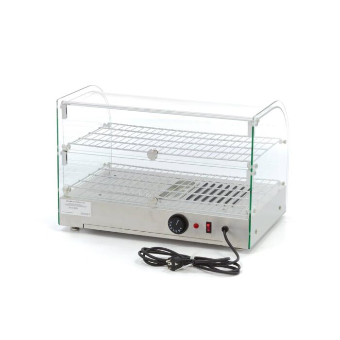 Soojendatav toidu vitriin – 45 l – 55 cm – 2 riiulit - Image 4