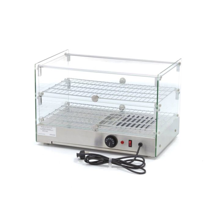 Soojendatud toidu vitriin – 50 l – 55 cm – 2 riiulit - Image 4